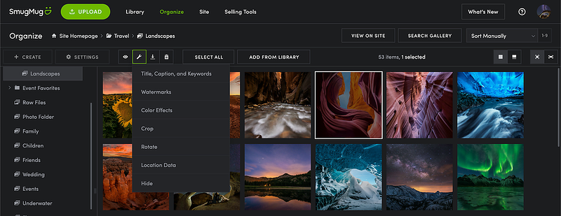 Apply color effects to uploaded photos – SmugMug Support