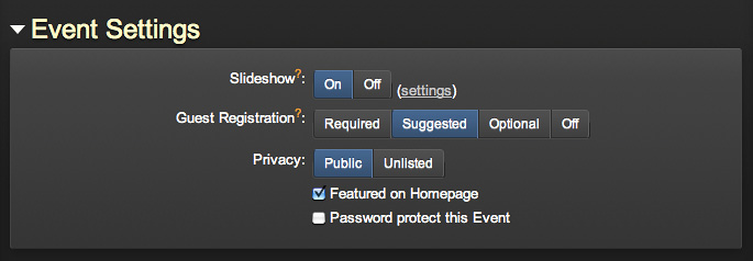 Privacy Options