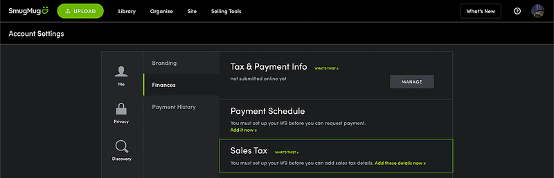 Set sales tax